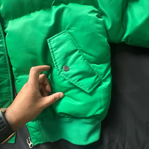 River Island Green Bomber Jacket - Picture 4 of 11